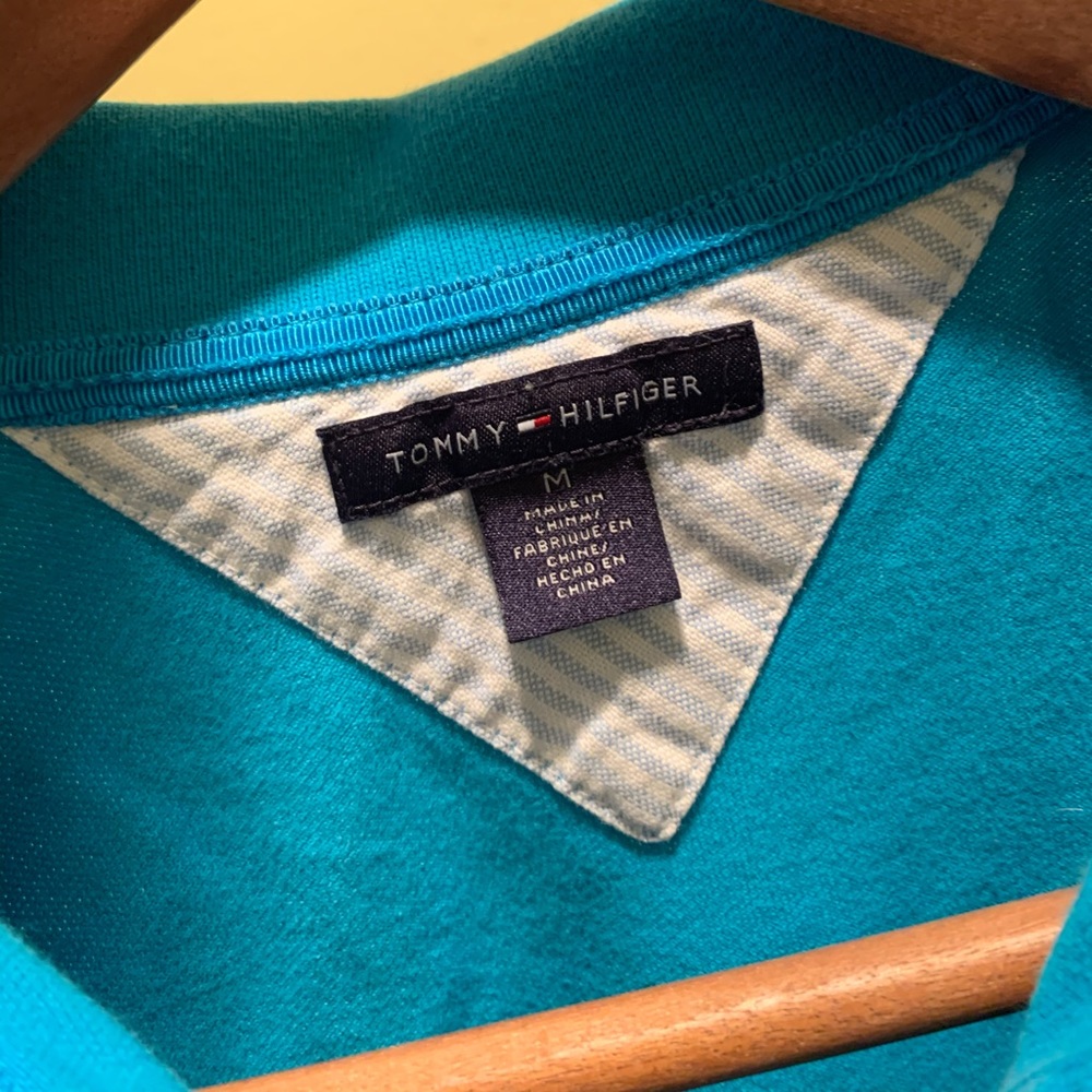 Tommy Hilfiger Turquoise Polo Shirt - Picture 1 of 4